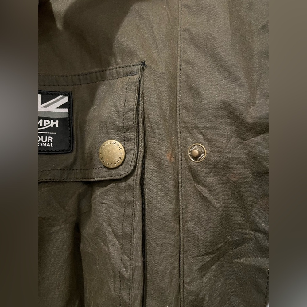 Triumph Motorcycles Barbour International Original Waxed Cotton Jacket - Picture 8 of 11